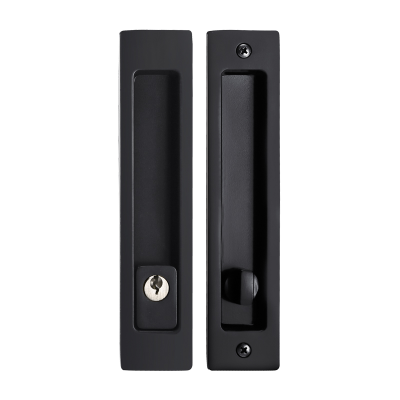 黑色欧式推拉门锁移门锁卫生间阳台卧室内厨房木滑门钩锁隐形勾锁
