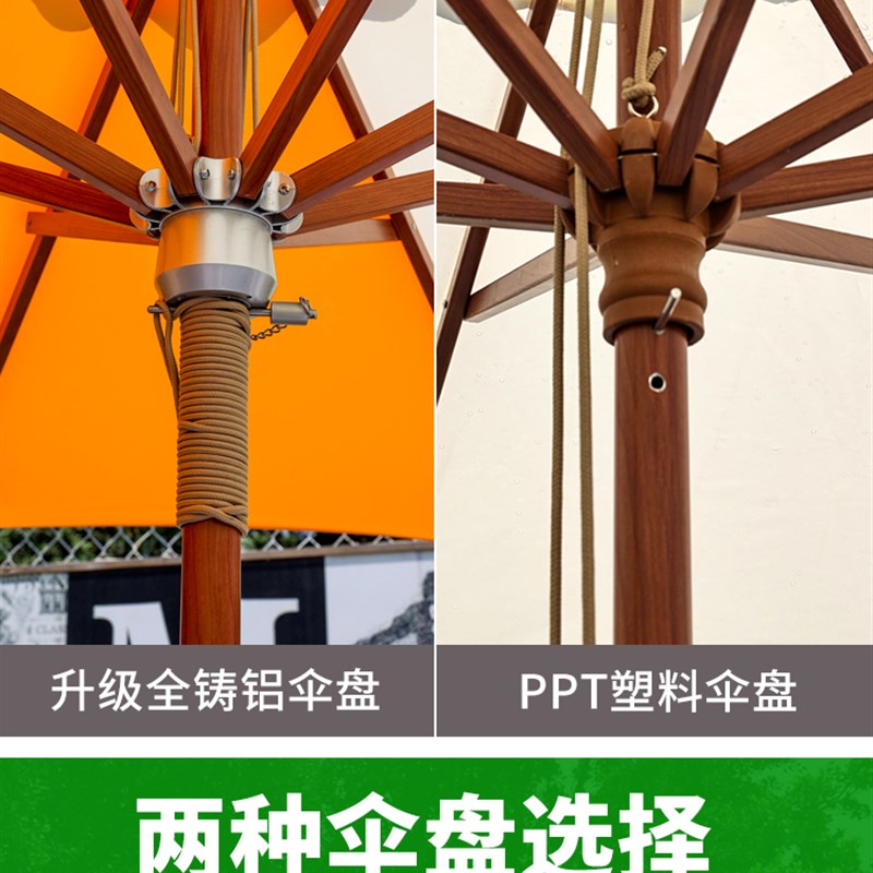 户外遮阳伞花园别墅庭院酒店商业展览馆海滩景区双层边中心柱伞