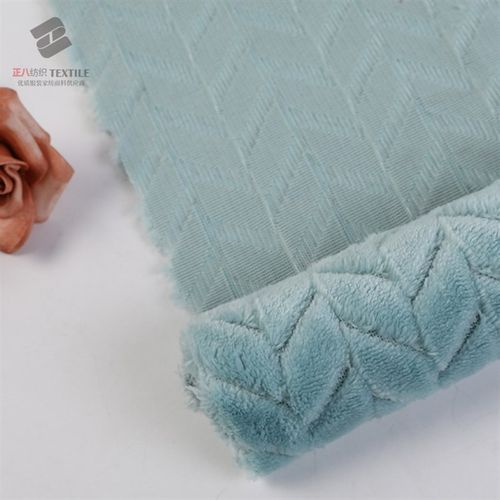 现货单面法兰绒提花小麦穗 麻花绒 家居服家R纺沙发抱枕靠垫面料