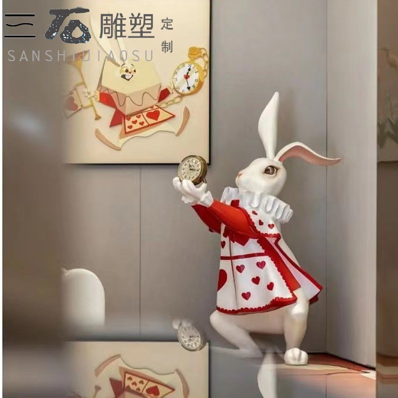 现货速发定制售楼处酒店展厅空间潮玩卡通抽象大型玻璃钢落地雕塑