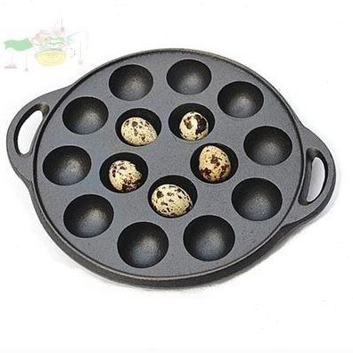 铁板烧无涂层章鱼磨机锅平底丸子做家用小迷你烤盘串鹌鹑蛋模具的