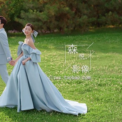 影楼样片72023外景高照照4H1情侣定样草坪婚纱照工作室森系3新款
