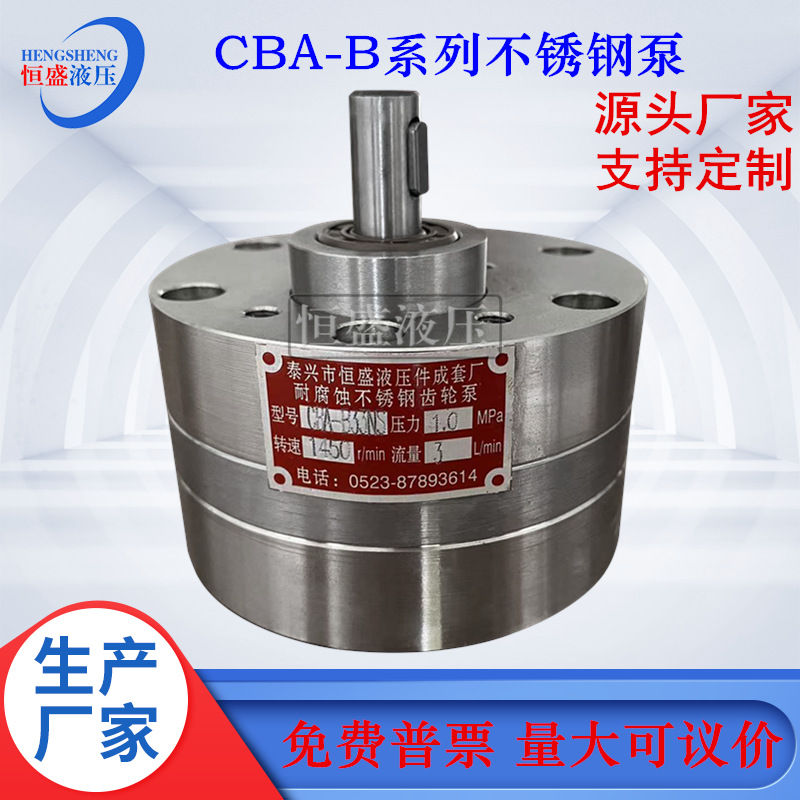 耐腐蚀CBA-B0.5NS 4NS 20NS 63NS 80NS B100NS高温不锈钢齿轮泵