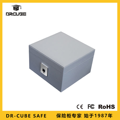 Dr.cube 保险柜-首饰盒 小号皮质首饰收纳盒可预警家用防盗保险箱