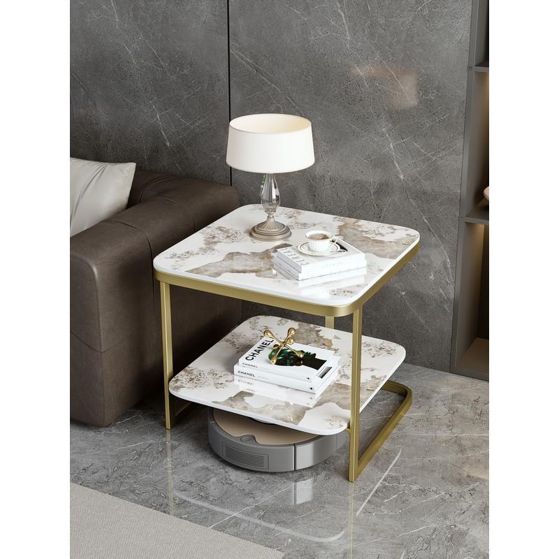 轻奢岩板沙发边k几角几感现代简约小边几方桌可移动阳台小茶几