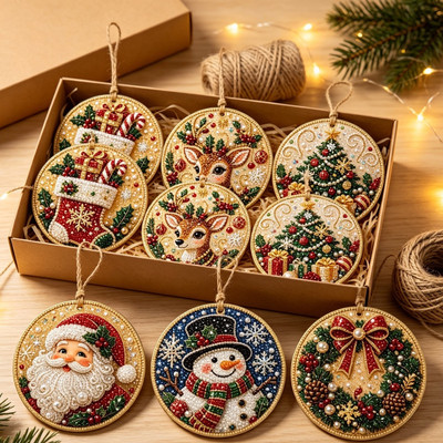 跨境热销可爱造型DIY Pearl Diamond Painting Kit DIY圣诞装饰品