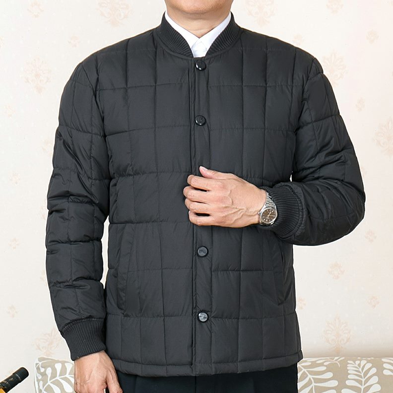 特羽绒码内胆爸爸加肥加大小贴身加厚棉衣中老年内穿棉袄男棉服