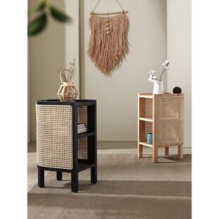 简单 纳维亚Wabi Sabi风格 沙发边桌小储物柜 斯堪