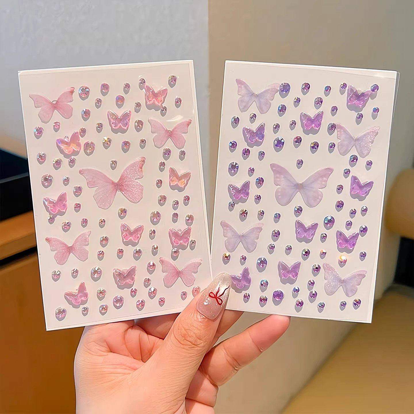 2025新款薄纱蝴蝶儿童脸贴卡通蝴蝶带钻贴纸演唱会闪钻脸贴免胶粘,文具电教/文化用品/商务用品,贴纸/立体贴纸,淘宝优惠券,粉丝福利购,淘宝优惠卷