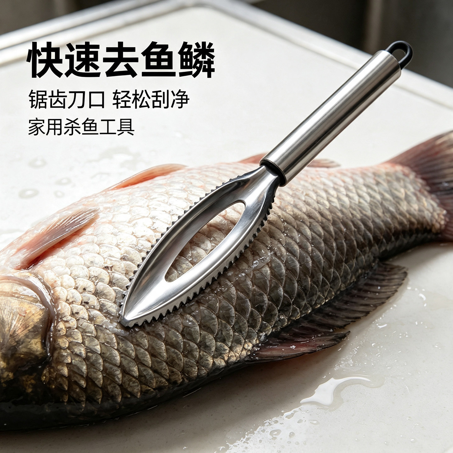 不锈钢鱼鳞刨刮鱼鳞防飞溅