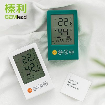 探头室内温湿度计温度表利带房婴儿榛高精度充电温湿度计电子家用