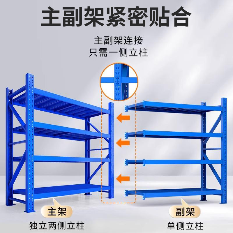 家用地下室加厚自由组合快递仓库置物架中型仓储多层超市货架可调
