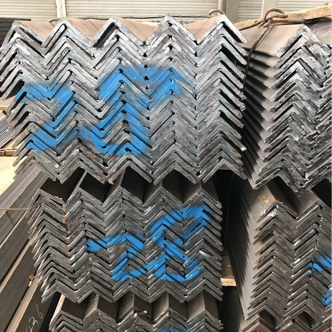 现货供应马钢唐钢5#碳钢角钢Q235B带材质可定尺加工高锌层