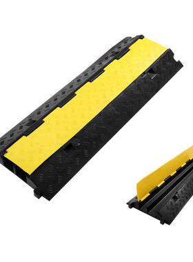 PVC中号二线槽减速带 橡胶线槽板 室内过线槽护线槽盖线板厂家