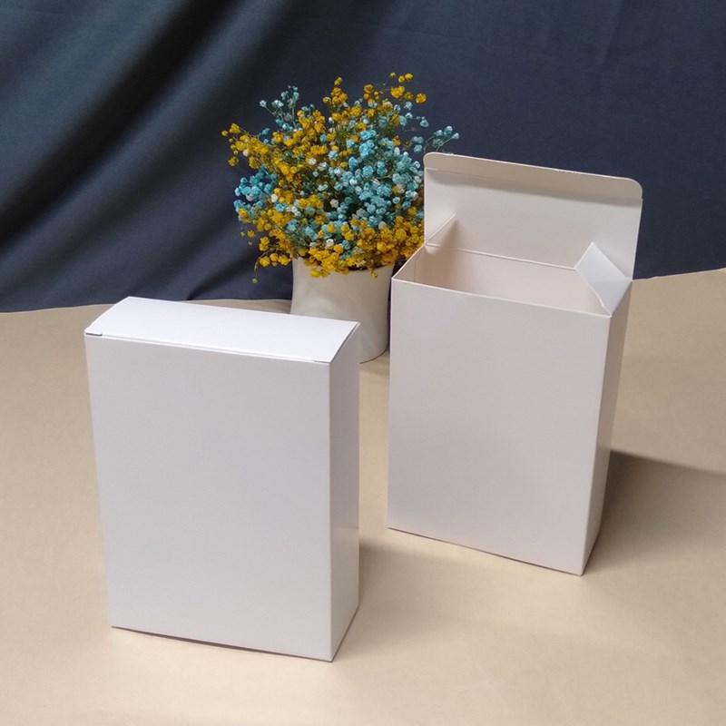 4-5白盒现货白色小纸盒通用包装盒方形空白卡纸盒W子中性彩盒定制