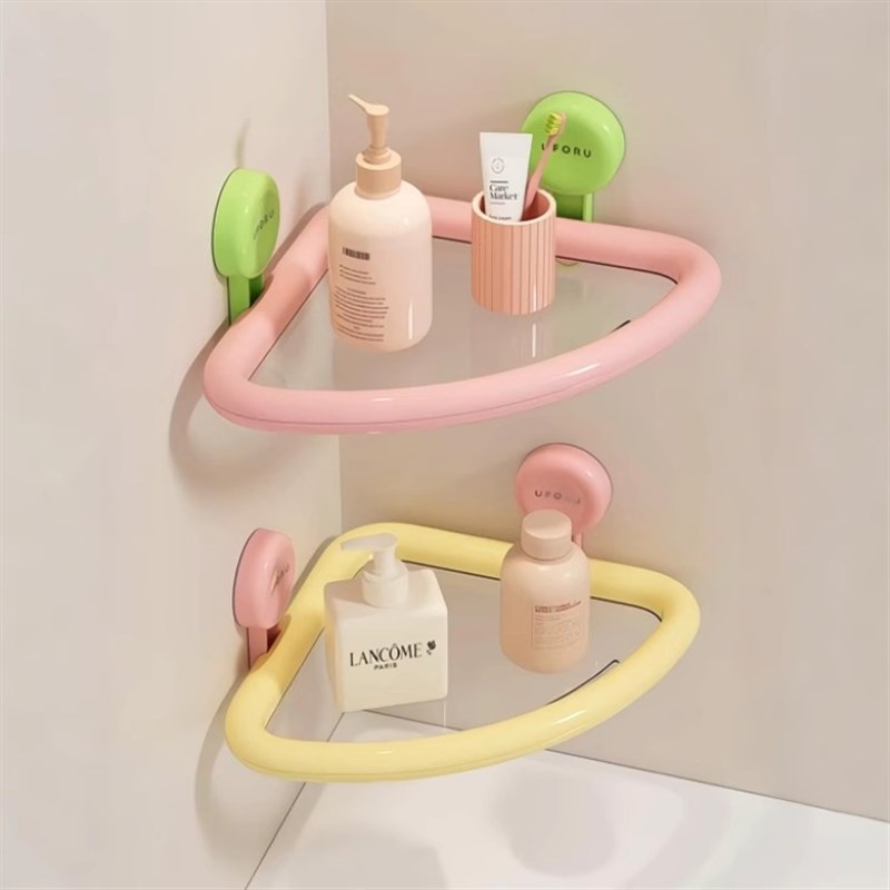 多巴胺浴室置物h架家用墙上免打孔可沥水壁挂式吸盘浴室沐浴收纳