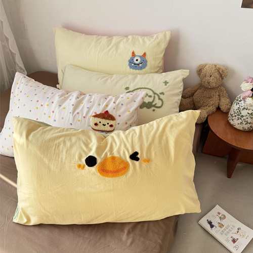 【宝藏组合枕套系列】毛巾绣可爱小怪兽学生宿舍枕套一祇*