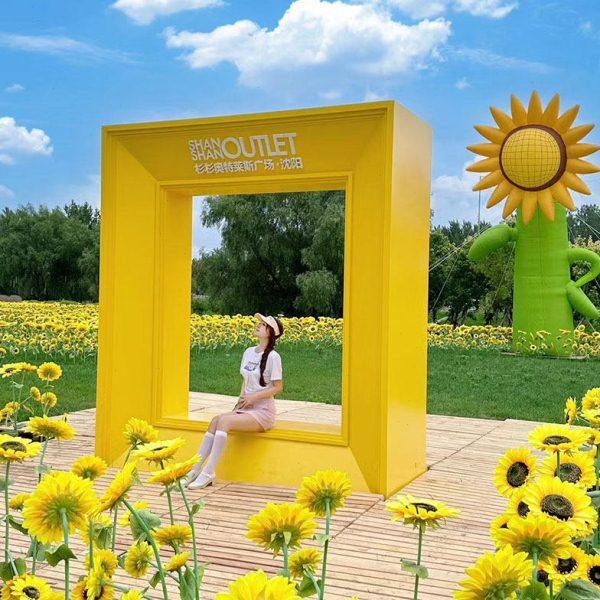 户外打卡拍照相框农庄景区互动引流艺术装置商业美陈展览摆件定制,商业/办公家具,景观道具/景观摆件/景观装置,淘宝优惠券,粉丝福利购,淘宝优惠卷