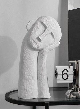 现代简约沉思者人物头像雕塑摆件客厅电视柜酒柜书房抽象艺术装饰