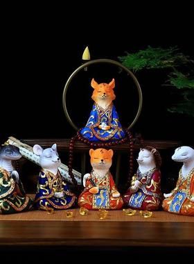 可装藏东北五大狐黄大仙真身桌面摆件常蟒白柳灰蛇堂口供奉装饰品