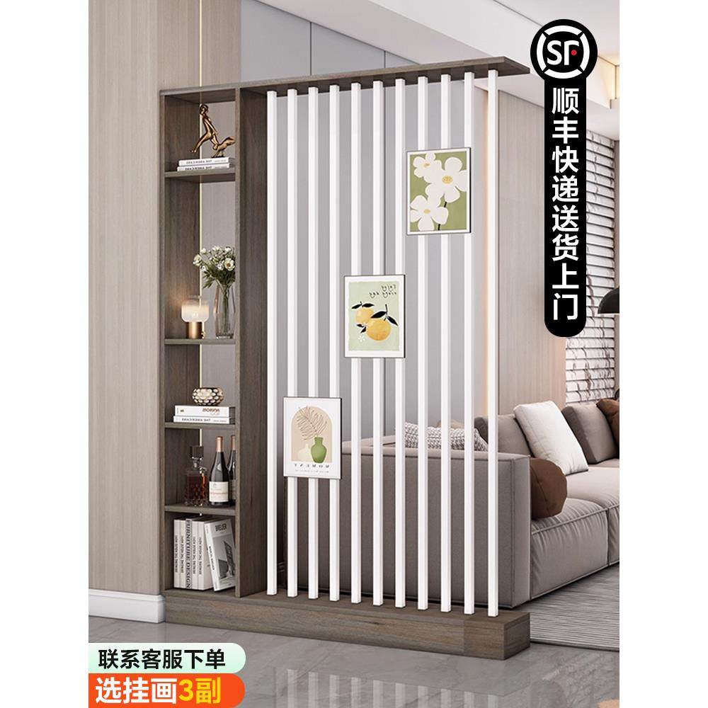 新中式屏风客厅隔断新款置物架小户型家用进门遮挡入户玄关柜