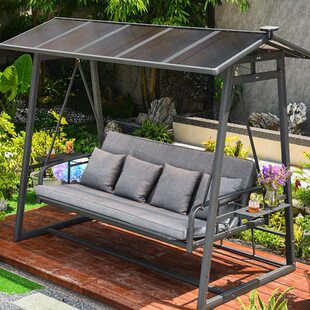 莫家户外秋千庭院太阳能灯摇椅阳台室外休闲网红院子家用多人秋千