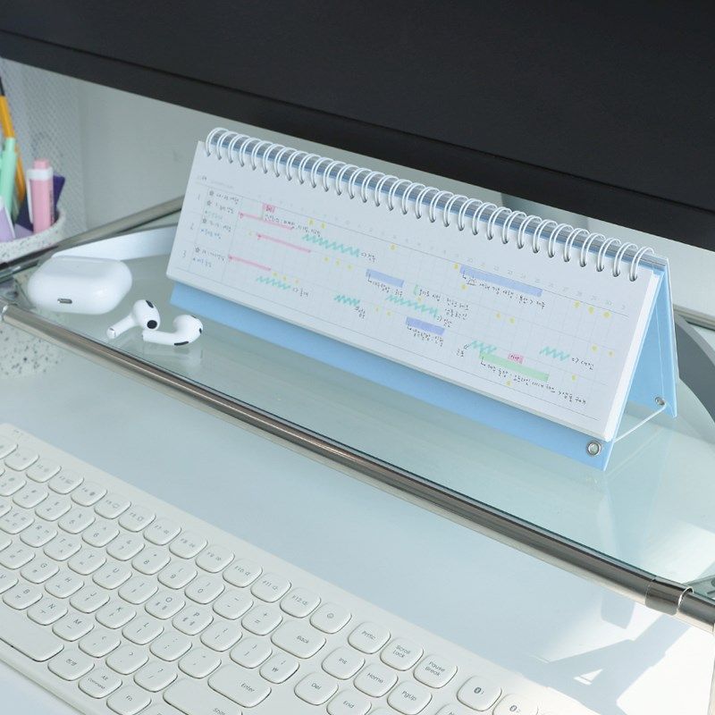 韩国wannathis横款线圈万年12个月桌面学习计划本每周日程规划本