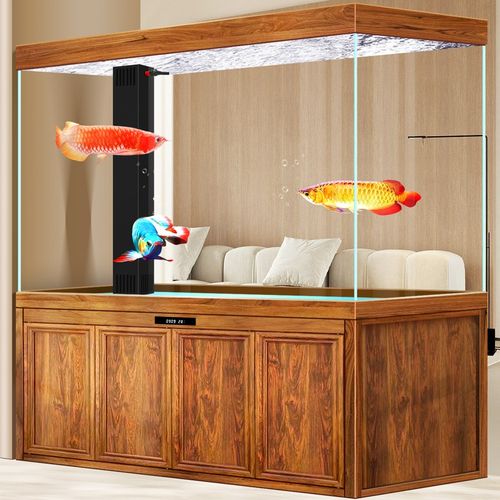 大型底滤鱼缸客厅2025新款公司开业办公室隔断屏风超白玻璃水族箱