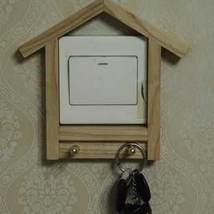 开关套铜挂钩款实木黑胡桃木包围款开关装饰框!