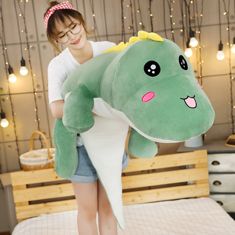 恐龙毛绒玩具公仔可爱床上陪你睡觉夹腿长条抱枕大玩偶布娃娃女生