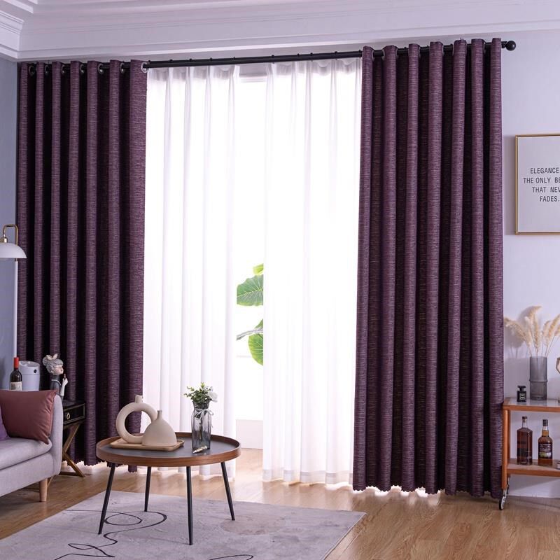 1F3窗帘处理挂钩式打孔成品客厅卧室温馨流行现代简约落地窗便宜