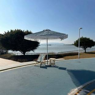 伞户外圆形中柱别墅花园庭269院可旋转阳伞室外露天阳台遮太阳伞