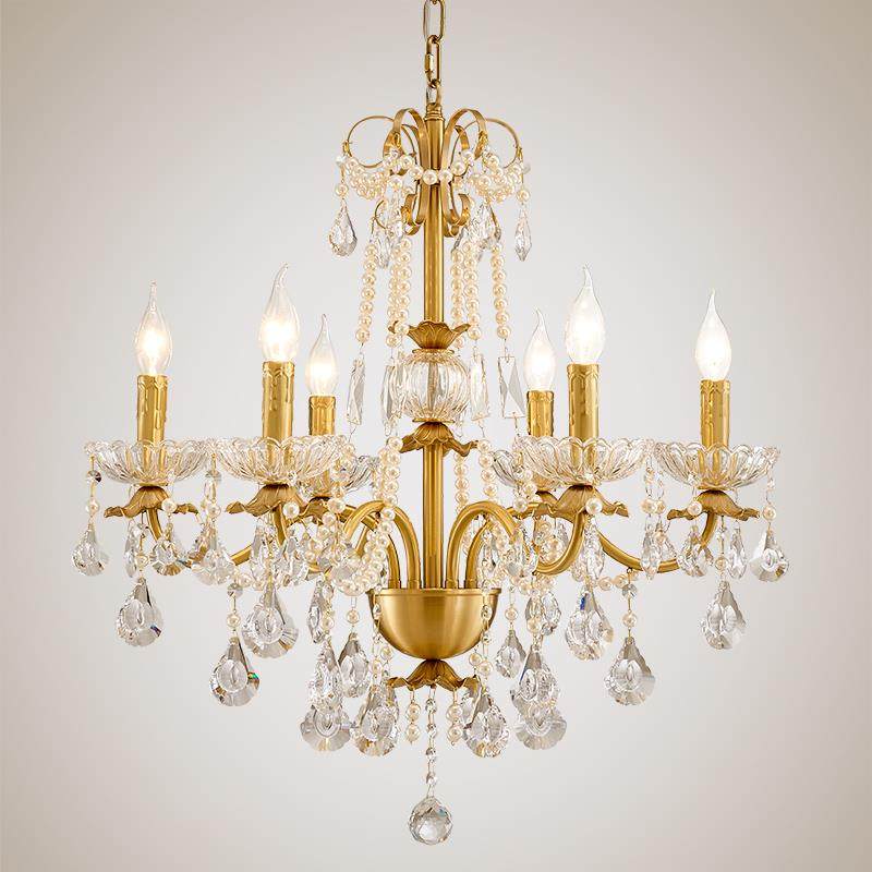 高法式铜客厅吊轻灯主全卧档奢大气餐厅831美式复古卧室中古水晶,家装灯饰光源,智能吊灯,淘宝优惠券,粉丝福利购,淘宝优惠卷