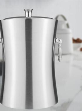 不锈钢冰粒香槟GY-BT01桶冰橄榄型双环双层桶手KTV保冷桶提冰桶粒