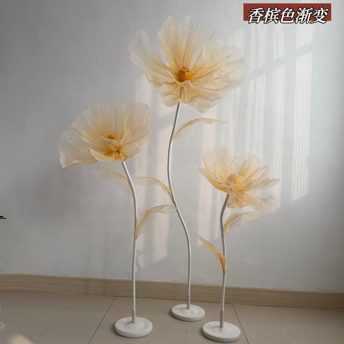 美置摄台场景布客厅橱影陈窗纱花商场pWiZCYhb摆件婚礼装饰店路引