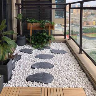 00斤白子鹅白色卵石庭院造景装 620饰白石头花园铺地1铺路砾石石