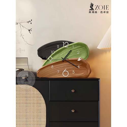 台?中古复桌面时钟摆件026新款客厅挂钟古感创意静2Fhzfxxrm音摆