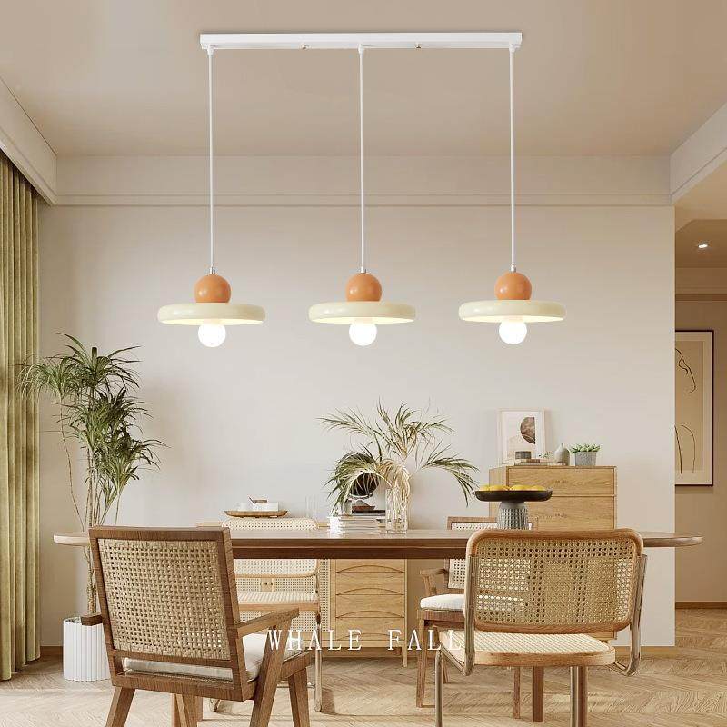 式飞碟餐厅极简网红餐桌感灯吧台饭厅灯吊灯奶569油风餐厅法吊灯,家装灯饰光源,智能吊灯,淘宝优惠券,粉丝福利购,淘宝优惠卷