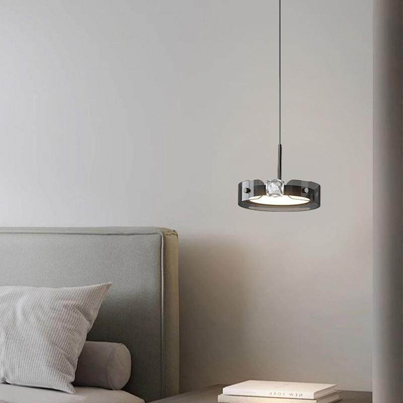 全光谱护眼客灯厅吊线灯轻餐厅房间卧室L803灯ED现代简约奢小吊