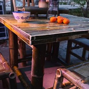 中茶新台茶几手桌工竹制围式炉煮茶桌子桌椅套装阳台饮茶XEO椅子竹椅