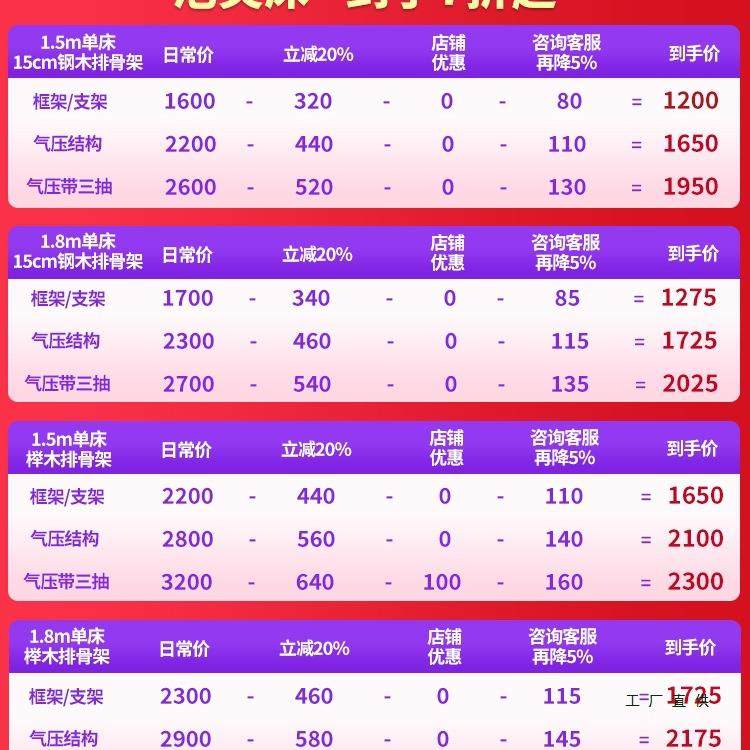 人法式奶芙油风泡床主卧大红气储物双床现代简约网985收纳床