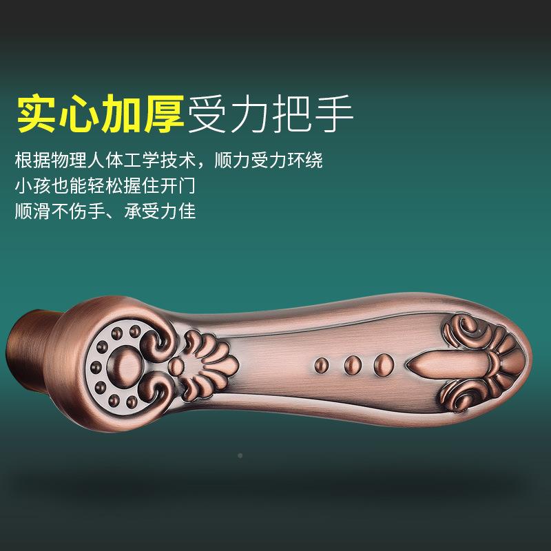 简欧式大双门机械门锁不锈钢防盗门把017-018C加别墅开门锁拉手手
