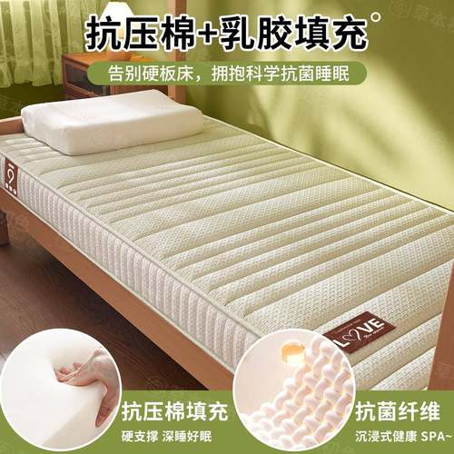 2胶025新款学生乳床DZF5520垫租软垫房宿单舍双人寝室加厚床褥垫
