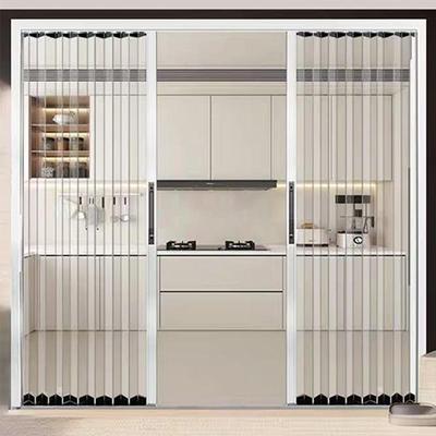 明水板折叠门厨房客透厅晶隔推拉门厂家防风断水晶KOK板折叠门