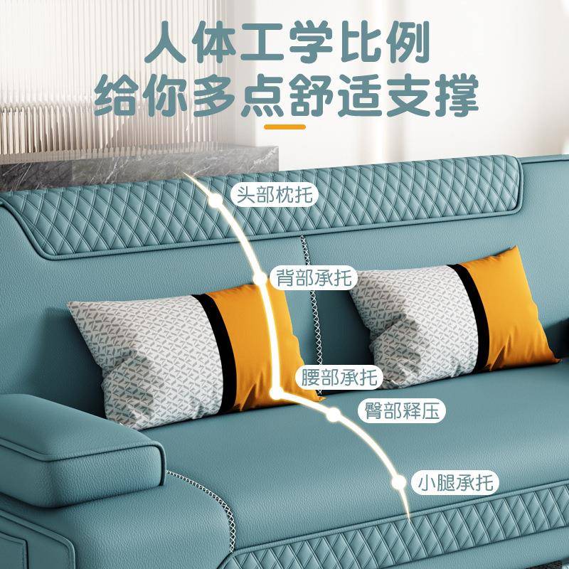 多功猫抓皮能折叠沙发床两用小户型皮猫抓客懒厅寓人可躺可睡可折