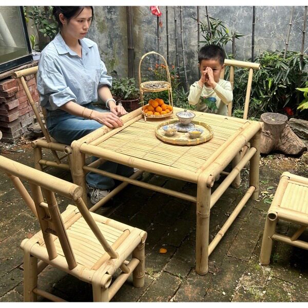 竹椅子靠背椅竹凳子手工阳台小院竹台复古椅子老式座凳子竹制品