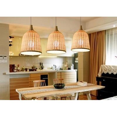 2025编爆款创中式餐DSK2020吊意竹子灯艺藤编灯罩阳台餐厅竹竹艺