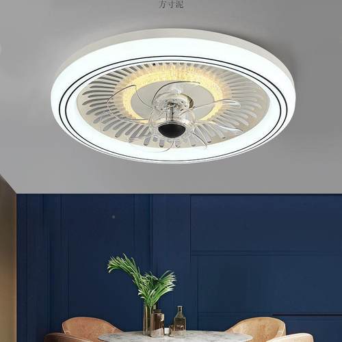 卧风扇灯一室体简现代约餐儿111童厅吸顶风扇灯大风力超静音新款