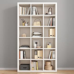 书架落地靠墙置物架书柜家约用945现代简客厅纳置物柜收易白色简