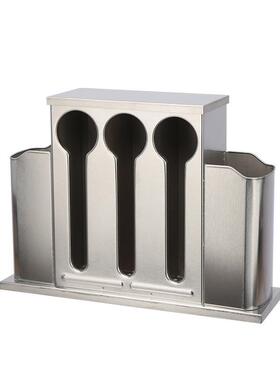 盒子AL102021饭纳店收汤匙放商用餐勺子不锈钢方形防尘厅架汤勺沥